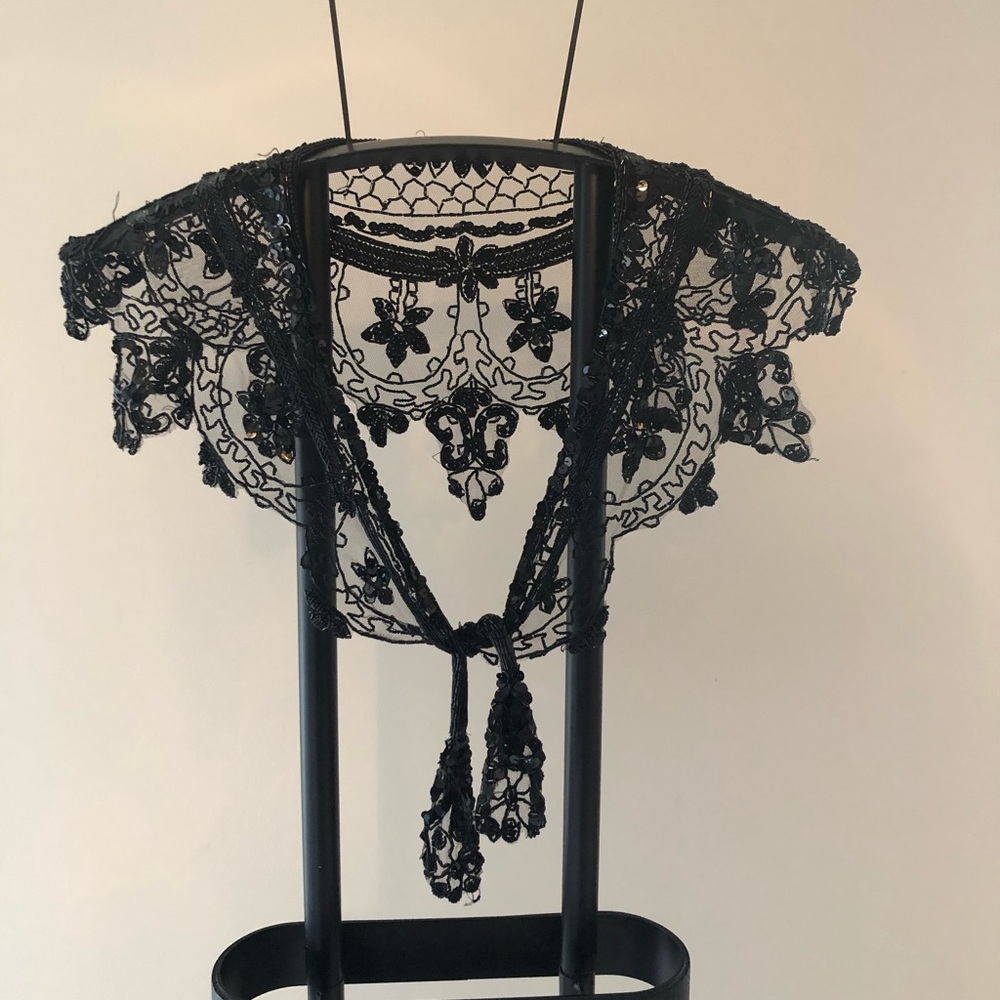 Vintage hand beaded shrug